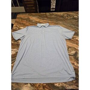 Classic Light Blue Striped Polo Shirt